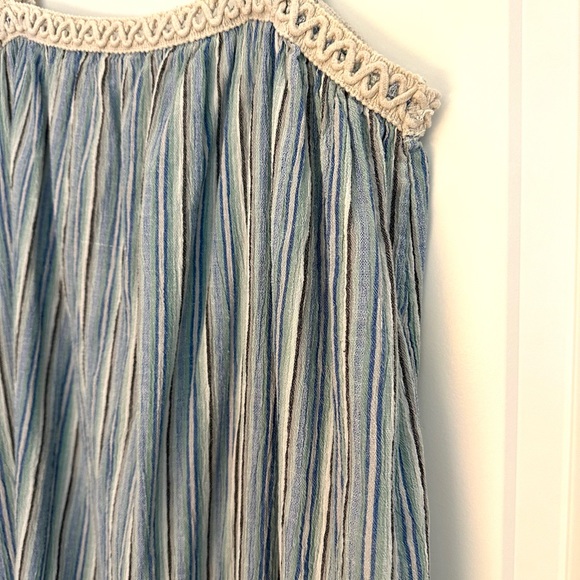 Linen Blend Macrame Strap Maxi Sundress - Picture 2 of 6